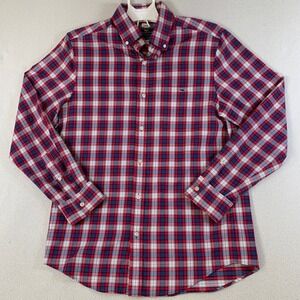 Vineyard Vines Performance Classic Fit Tucker Shirt Men's S Red Plaid Button Up